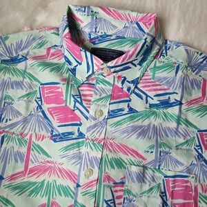 Vineyard Vines Beach Print Shirt in Graphic Multicolor Cotton (sz‎ XL)